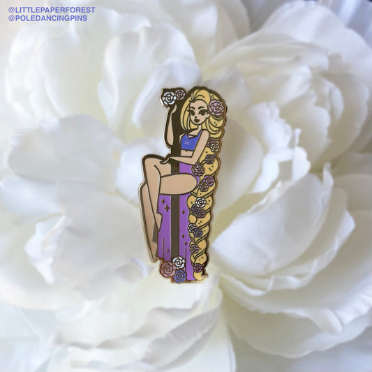 Pole Sit (Blonde Hair) Enamel Pin