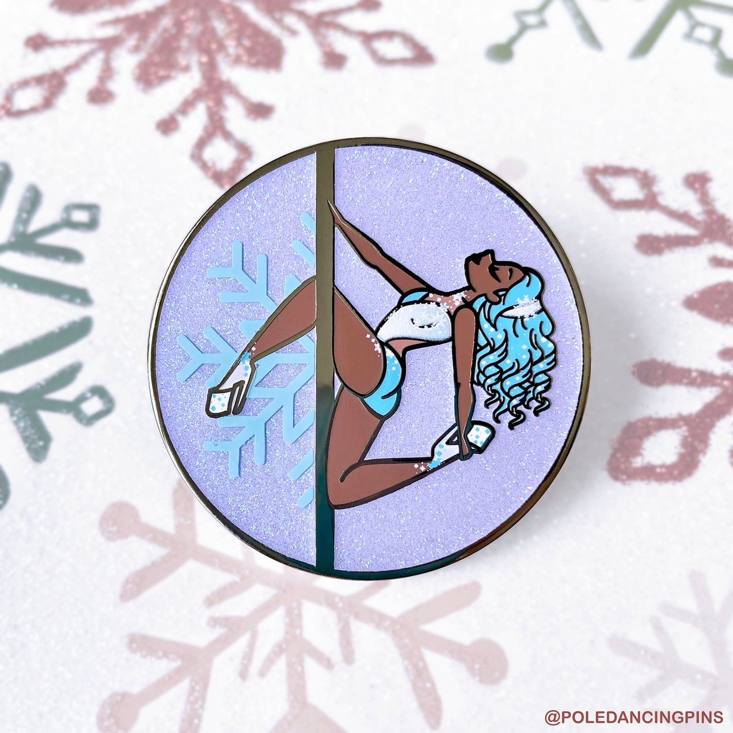 Snowflake (Dark Skin) Enamel Pin